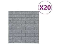 Conjunto 20 Adesivo de parede VIDAXL Antracite PE foam