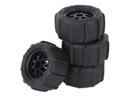 4 Peças De Pneus Para Praia E Deserto Para Carros Rc 1/14 1/16 1/18 Universal Borracha Plástica Boa Adesão