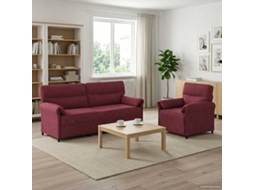 Vidaxl Conjunto De Sofás 2 Unid. Vinho Vermelho Tecido