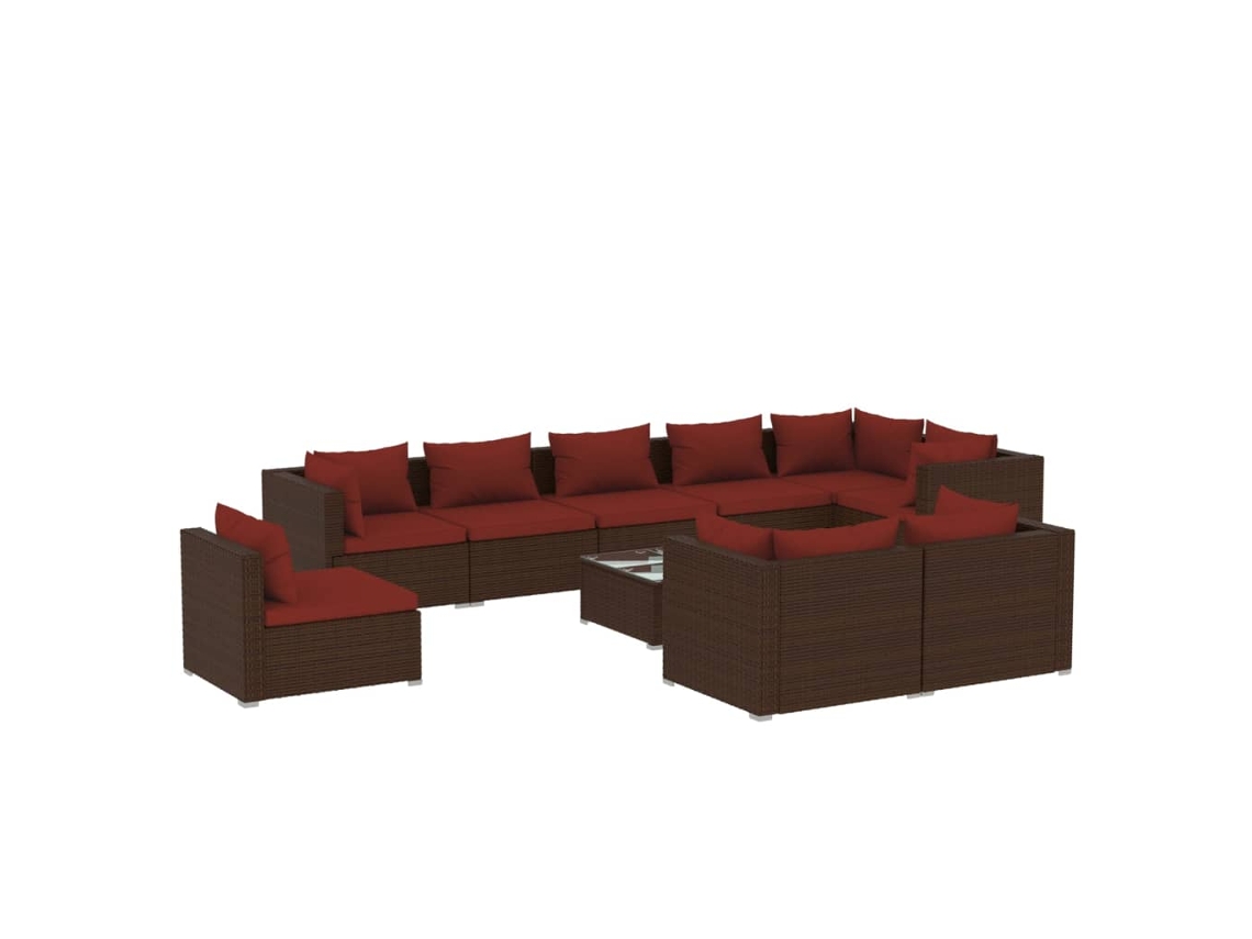 Garden Lounge Set, Garden Lounge Sets Vidaxl Marrom Rattan / Vime (n/a)