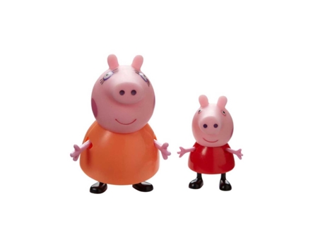 CHARACTER OPTIONS Pack de Duas Figuras Gémeas Da Peppa Pig com Cartão de Cena e Conjunto de Jogos Rosa