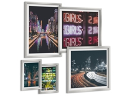 Conjunto De Pinturas Cidade Moderna À Noite Néon Espelharte (5 Peças)