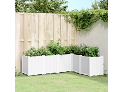 Vidaxl Vaso/floreira 160x120x53 Cm Pp Branco