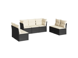Garden Sofa Set, Garden Sofa Sets Vidaxl Preto Rattan / Vime (n/a)