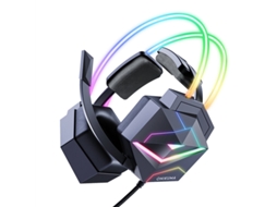 Auscultador De Jogos Onikuma X20 Rgb Com Fio, Unidade De Acionamento De 50 Mm, Som Surround Estéreo, Protetor Auricular Respirável, Usb De 3,5 Mm, Ausculta
