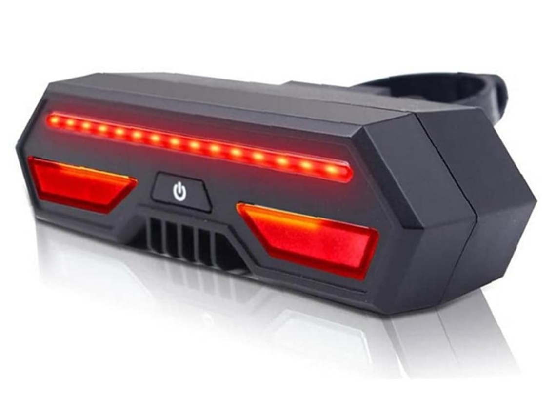 Luz Traseira Bicicleta Controle Remoto Pisca Pisca Inteligente Usb Recarregavel Preta Yizhood