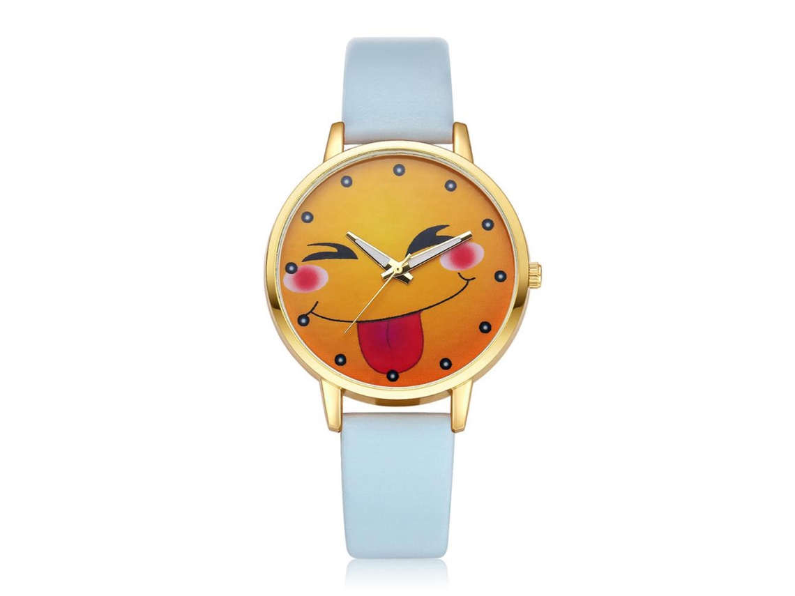 Reloj De Pulsera Analógico De Cuarzo Con Correa Pu Y Caja De Aleación Ivpai (azul)
