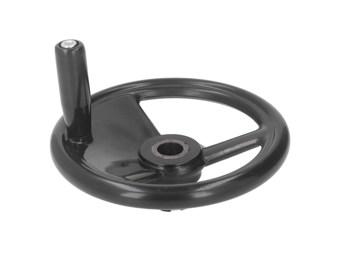Manivela redonda de 22x200mm em plástico de engenharia para tornos e fresadoras.
