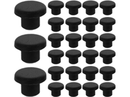 Fomiyes Tampões De Silicone Para Orifícios 30mm Pretos, Pacote Com 100-unidades, Capas Para Botões Em Painéis, Tampas