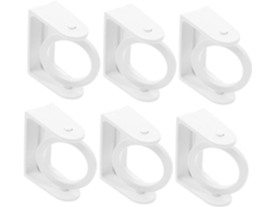 Conjunto De 6 Suportes Giratórios Para Varão De Cortina, Sem Necessidade De Furar. Conjunto De 6 Suportes Giratórios Para Varão De Cort
