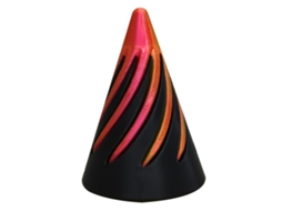 Mali cone Impossível para Aliviar Estresse Decorativo de Mesa Escultura Piramidal 3d Impressa Preto Vermelho
