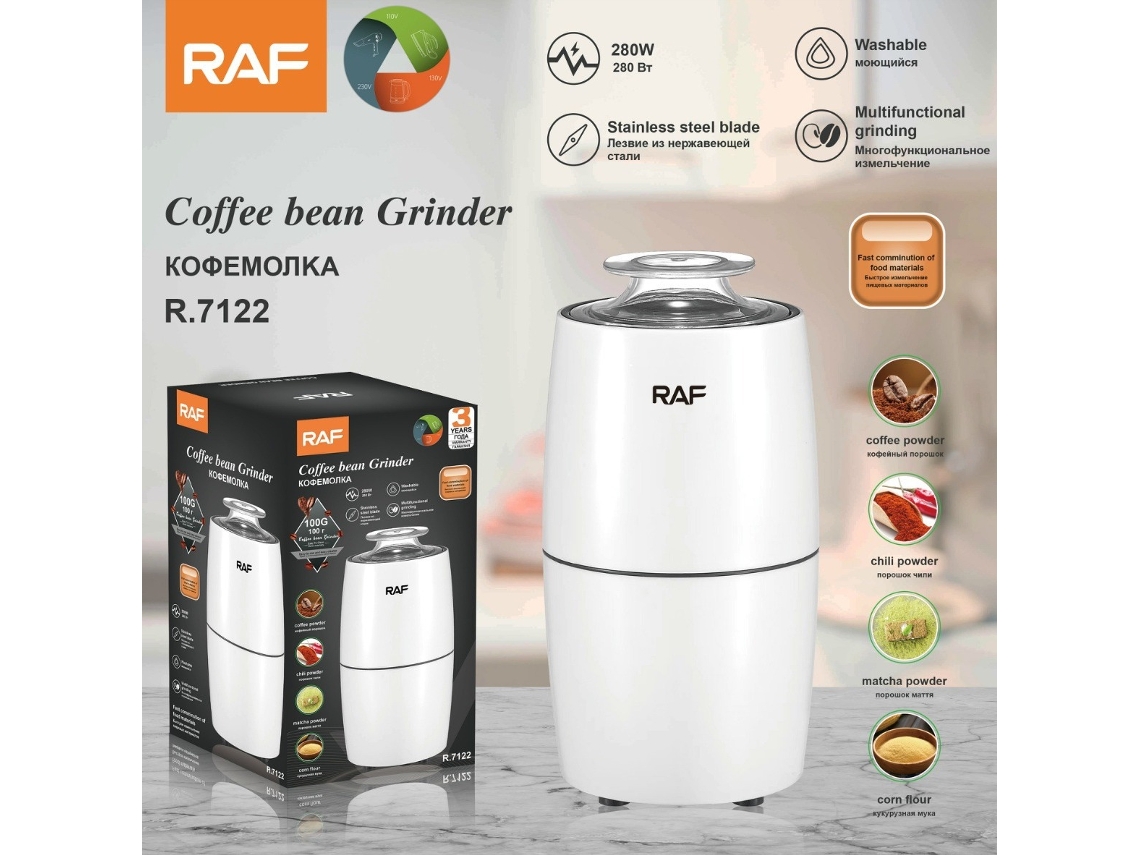 Moedor de Café MDUG Elétrico Padrão Europeu, Moedor de Grãos Portátil