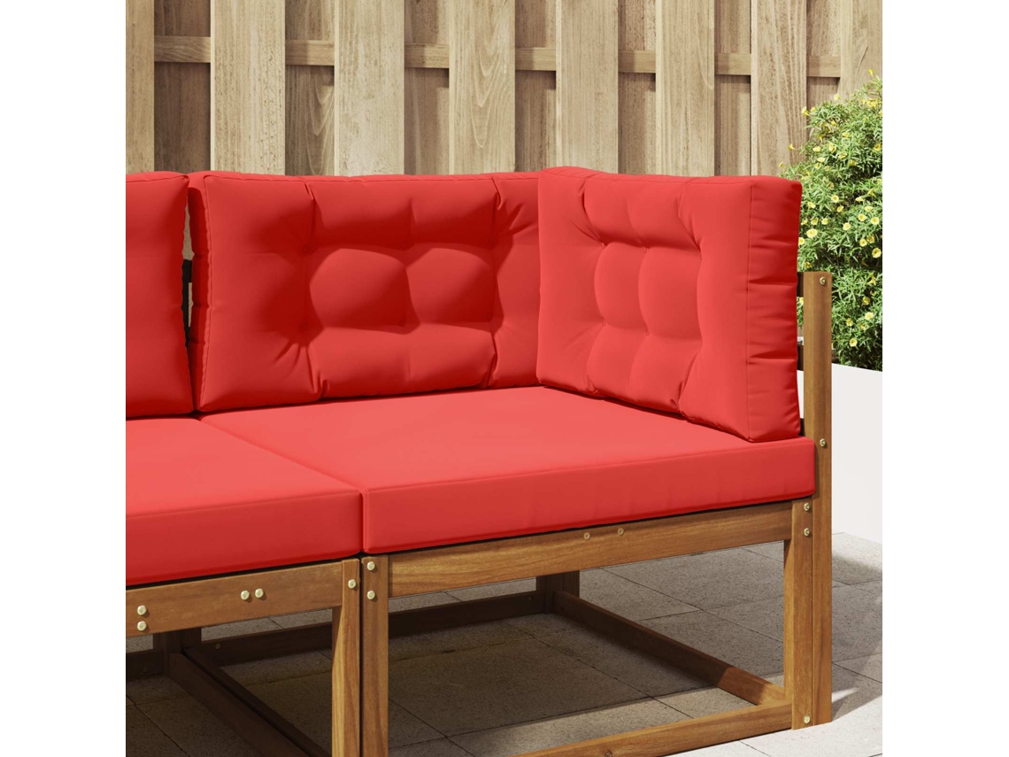 Vidaxl Almofada Para Sofá Externo 3 Pcs Vermelho Poliéster