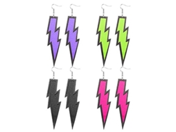 2026 pendientes Retrô Anos 80 para Mulher, 4 Pares de Pendientes Neon, Acessórios para Festa e Uso Diário
