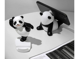 Suporte Telemóvel Estátua Panda Casa Yizhood Resina Preto