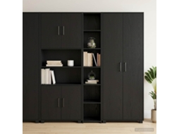 Vidaxl Buffê Carvalho Preto 30 X 41 X 185 Cm Derivados De Madeira
