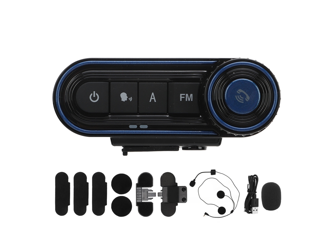Auriculares Bluetooth para Capacete de Moto Estéreo Impermeável Redução Ruído Sem Fio S/MARCA