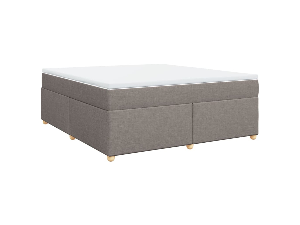 Cama com Molas/Colchão 180x200 Cm em Tecido Castanho Acinzentado MAISON EXCLUSIVE
