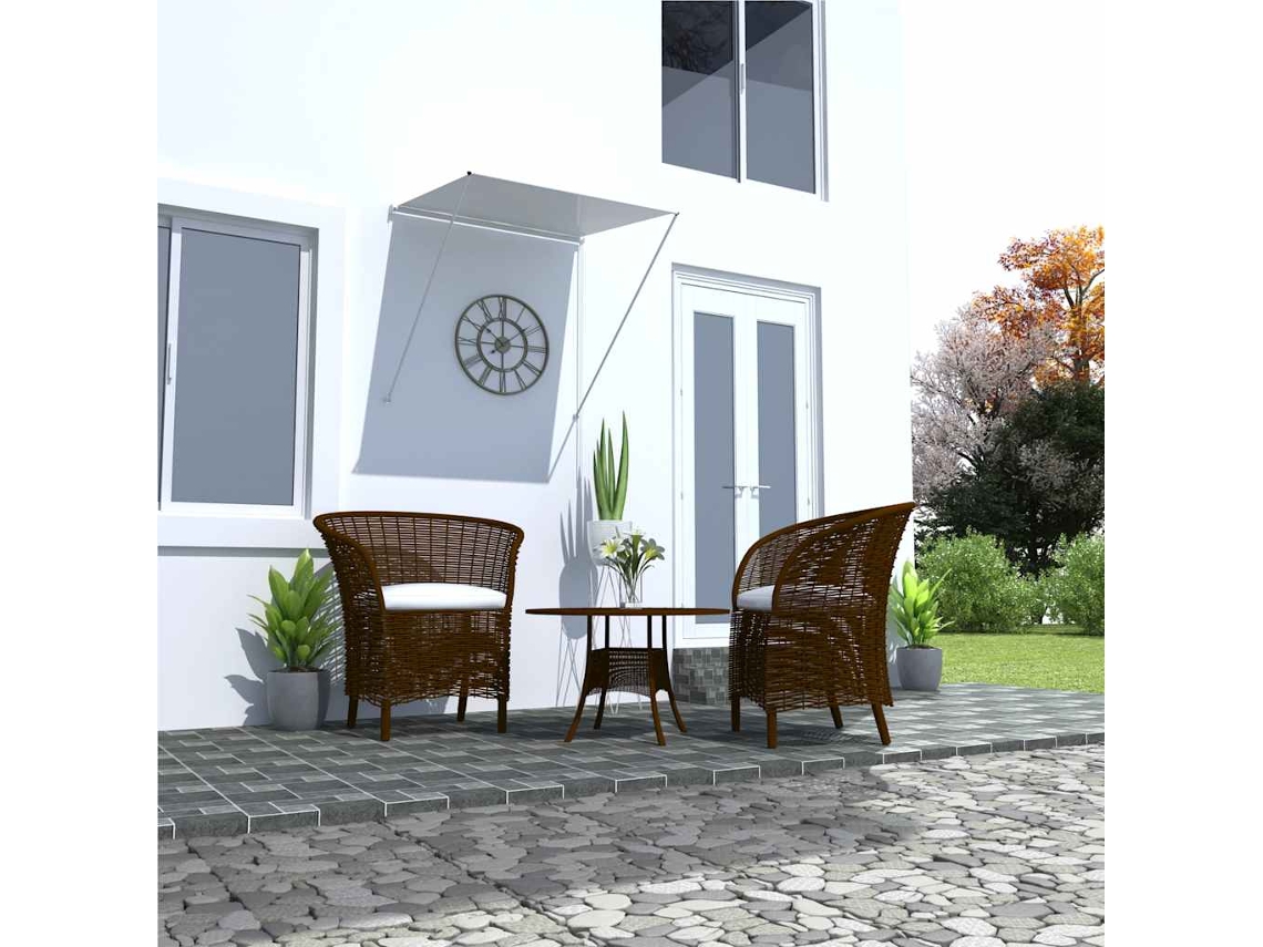Vidaxl Toldo Retrátil 100x150 Cm Creme