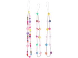 Cordão Para Celular Com Alça, Acessório Para Celular, Pulseira De Pérolas, Presente, 3 Peças