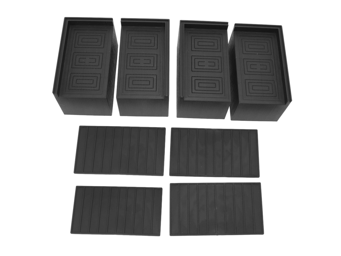 Apoios de Móveis Borracha Preta 3in Retangulares 4pcs