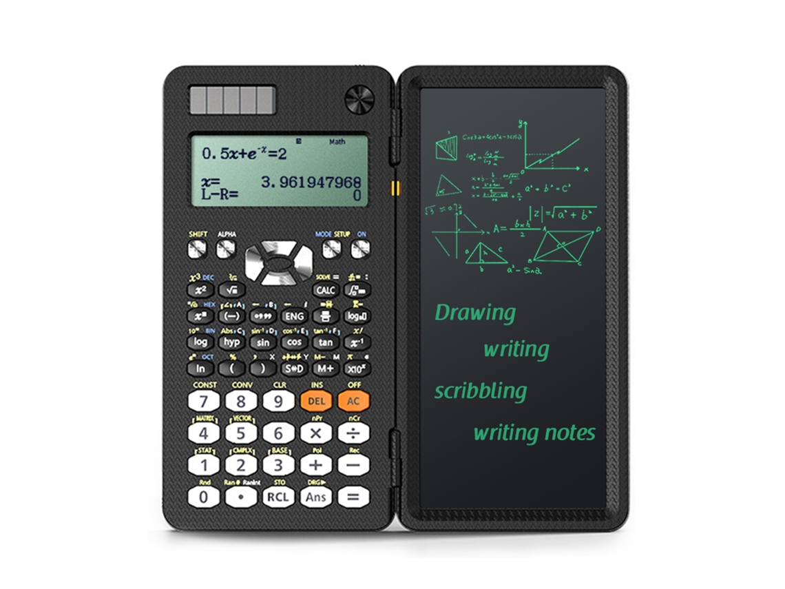 Calculadora científica de mesa com bloco de notas E 417 funções LCD