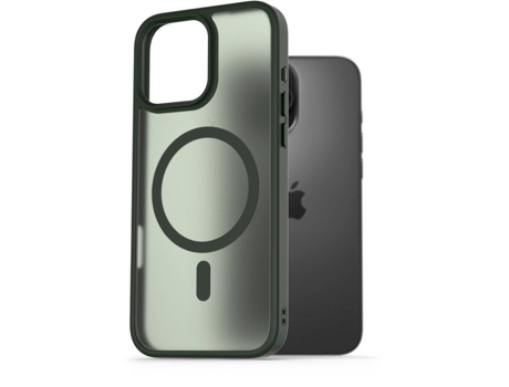 Capa Alzaguard Matte compatível com Magsafe para iPhone 16 Pro Max Verde Escuro