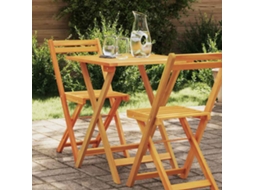 Vidaxl Mesa De Jardim Natural 60 X 60 X 72 Cm Madeira Sólida De Acácia