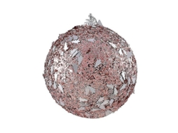 2/4pcs Bolas De Decoração De Natal 8cm Com Lantejoulas Para Árvore De Natal E Festas Ano Novo 2023 2 Peças Oro Rosa 3