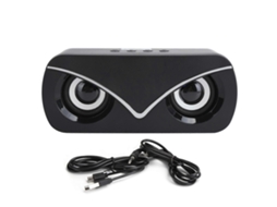 Sada V6 Caixa De Som Bluetooth Dupla Com Luz De Led, Mini Caixa De Som Portátil De Mesa, Preta Olysi Shop