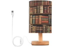 Abajur De Cabeceira Vintage Para Quarto, Abajur De Cabeceira Led, Luminária De Leitura Com Portas Usb E Cúpula Tecido