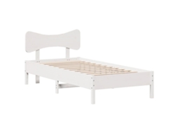 Bed Frame, Bed Frames Vidaxl Branco Madeira De Pinho (75 X 190 Cm)