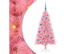 Conjunto 1 Árvore De Natal Vidaxl Rosa Pvc (150 Cm)