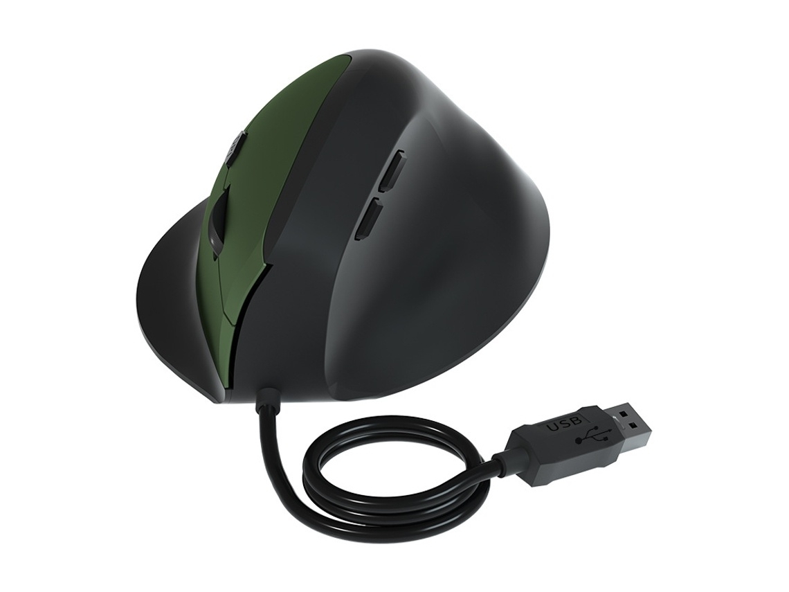 Lurelia Rato Vertical Ergonómico, Com Fio, Dpi Ajustável, Compatível Com Windows, Mac E Linux, Verde