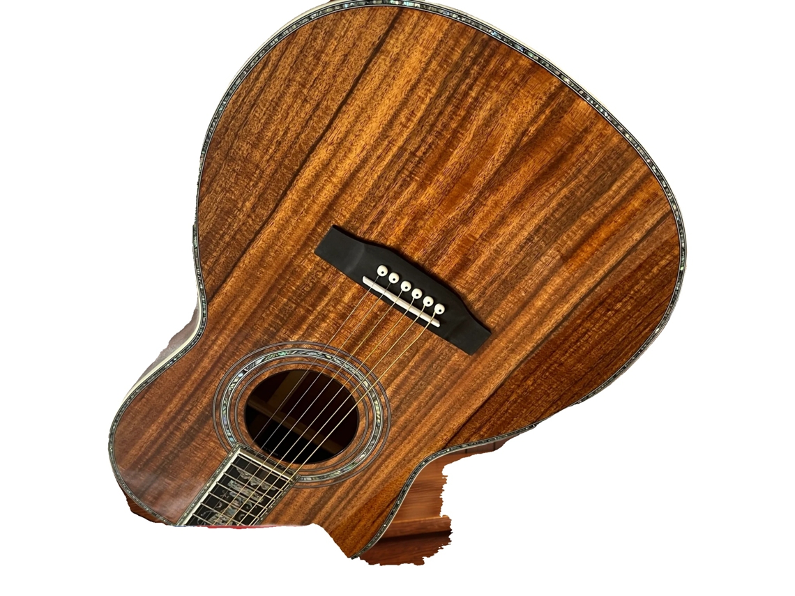 Guitarra, Escala De Ébano, Corpo De Koa, Marrom