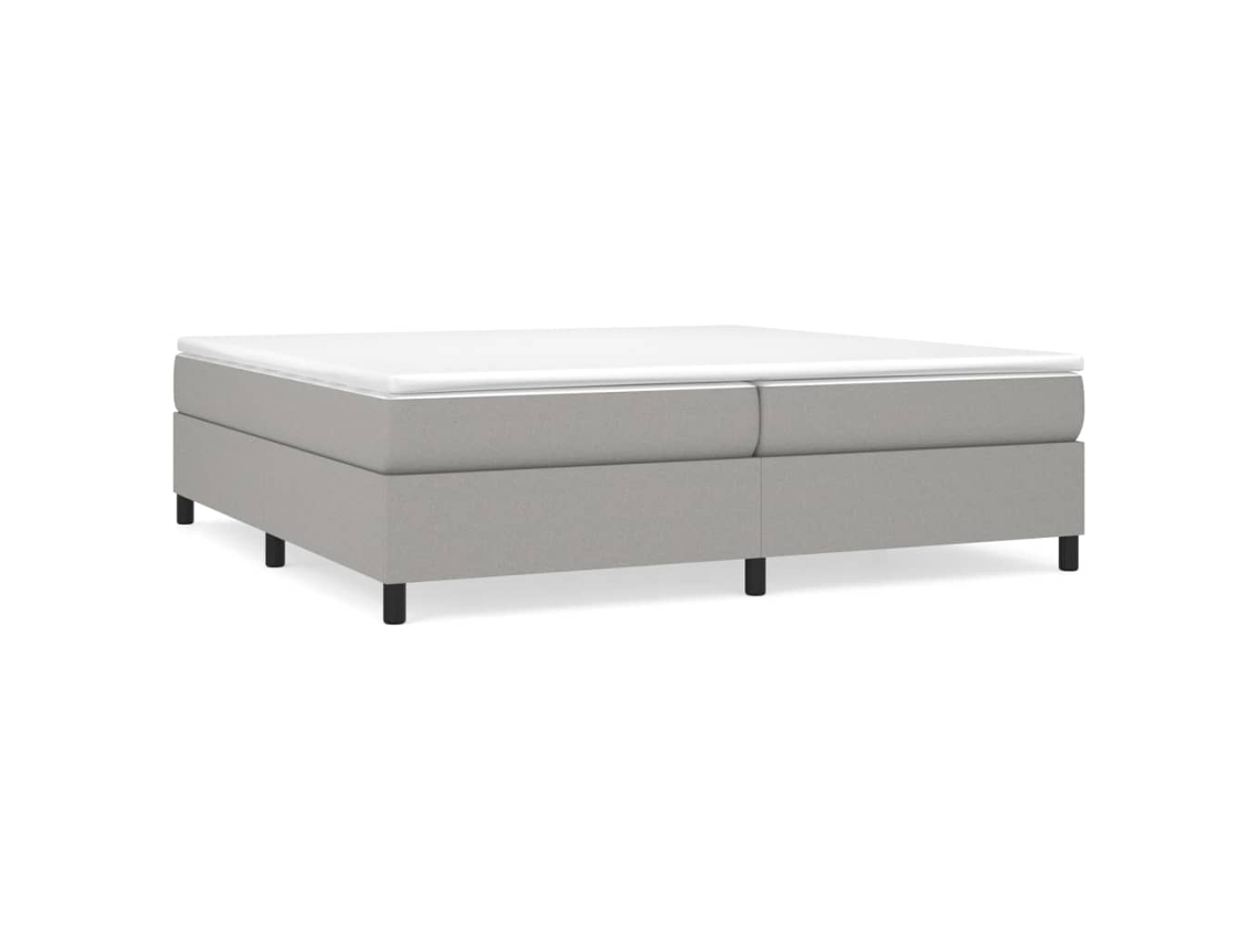 Cama com Molas/colchão 200x200 Cm Tecido Cinza claro MAISON EXCLUSIVE