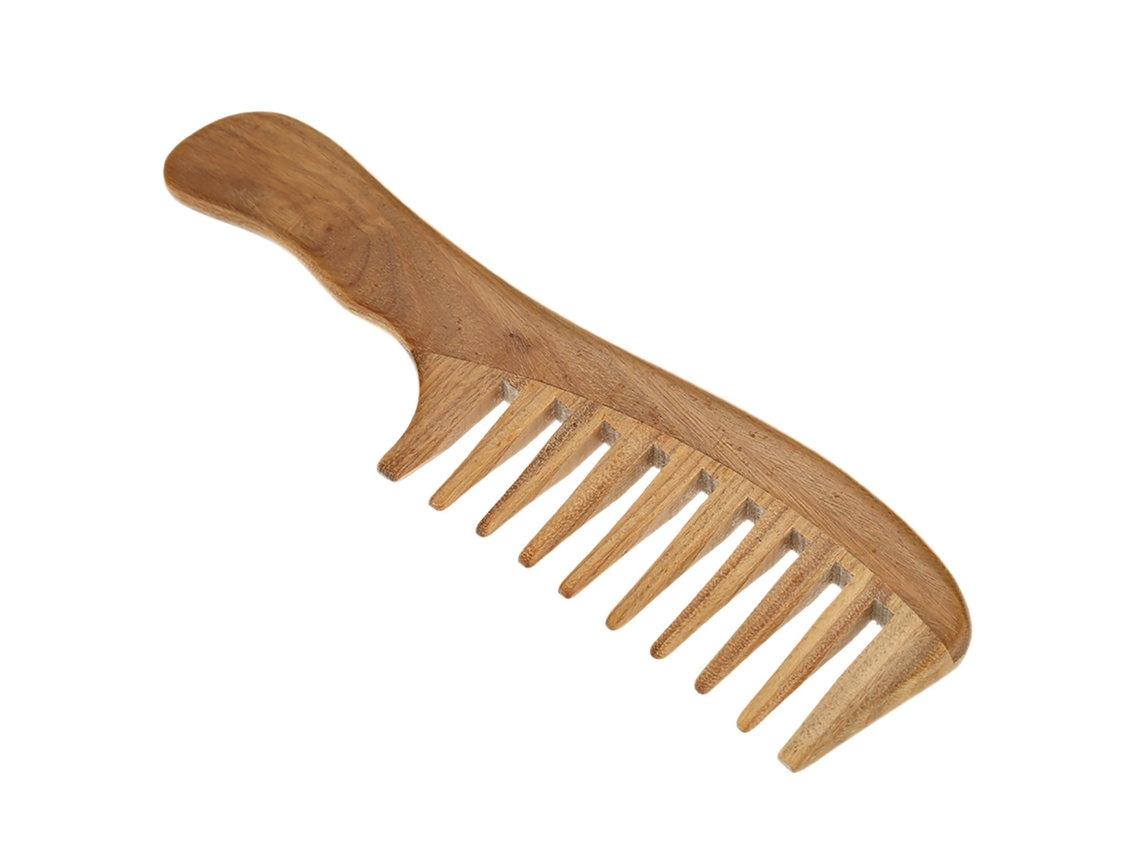 2026 1 Pc Handmade Sandalwood Wide Tooth Massage Cabelo Comb