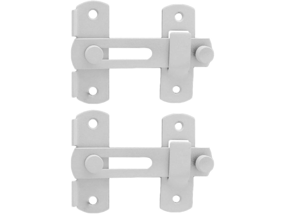 2 Peças De Trinco Porta Em Aço Inoxidável, Resistente E De Alta Segurança, Branco