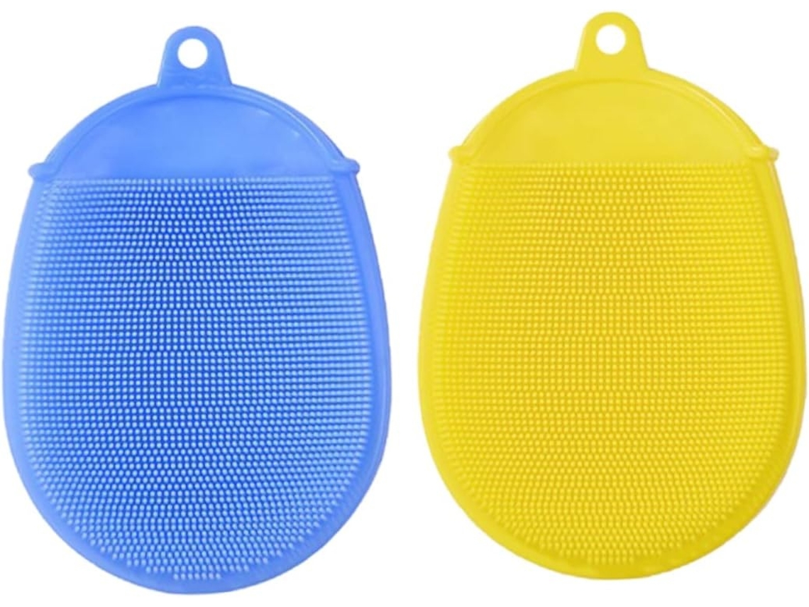 Lurelia Conjunto De 2 Escovas De Banho Para Bebé, Silicone Macio E Massagem Suave, Cuidado Familiar Essencial
