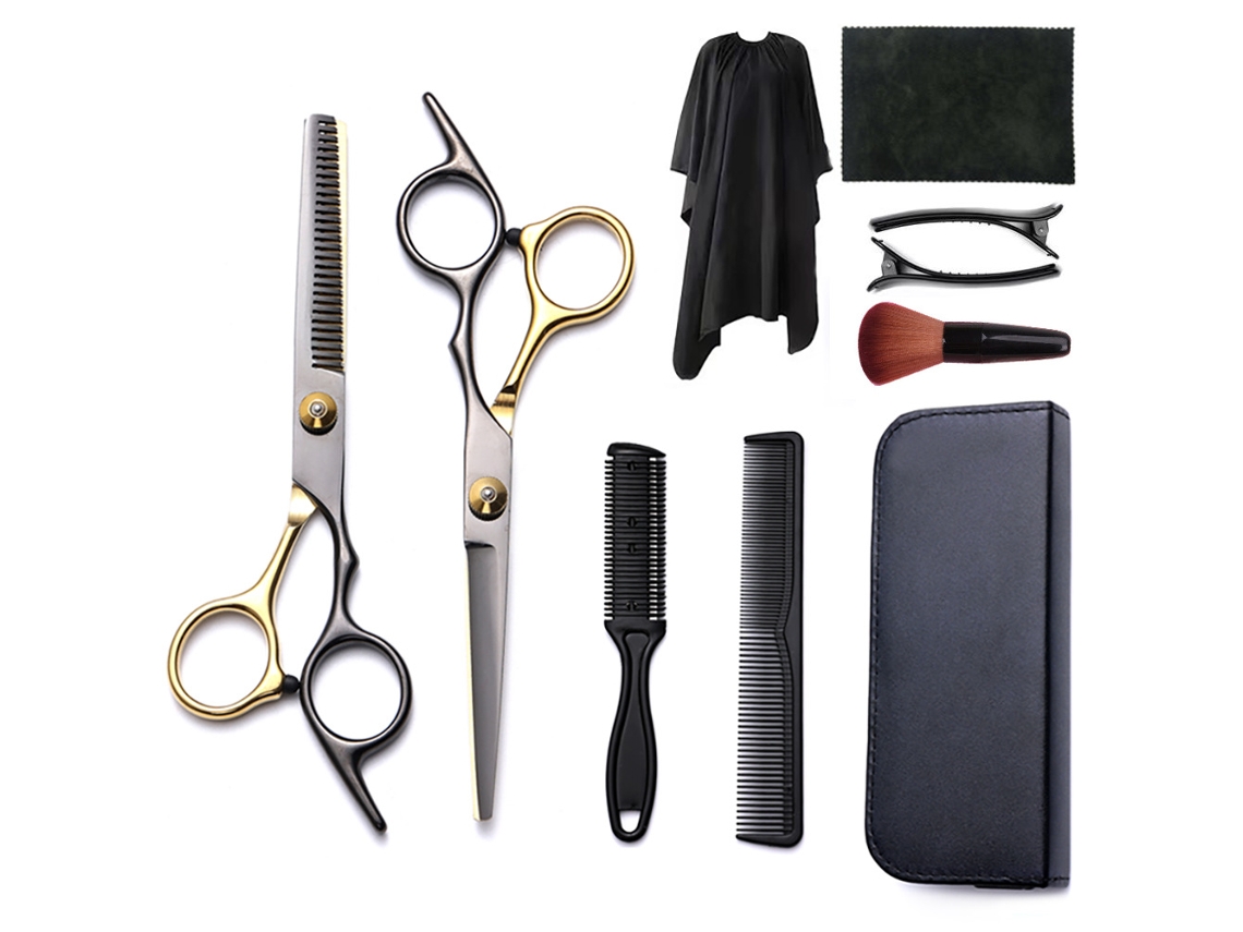 Kit De Tesoura De Corte Cabelo, 10pcs Ferramenta Profissional Para Corte De Cabelo, Para Cabeleireiros E Uso Doméstico Cuich