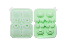 Forma De Gelo 3d Em Forma De Urso, Com Tampa, Ideal Para Cocktails E Whisky. Reutilizável E Própria Para Alimentos. Verde Hexinyigjly