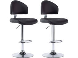 Bar Stool, Bar Stools Vidaxl Preto Couro Artificial (n/a)