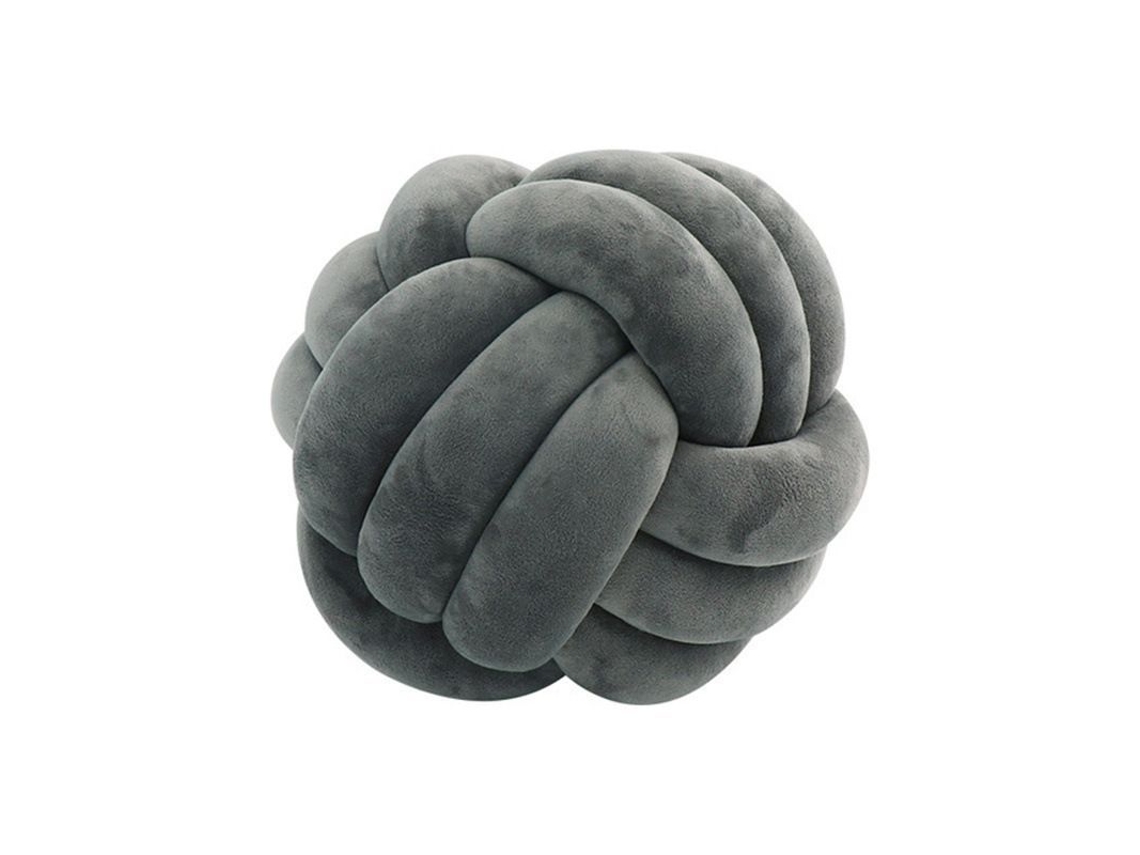 2026-almohadilla Redonda Nudo Suave Gris Oscuro 25x25cm Almohada De Decoración Para El Hogar Sofa Cama