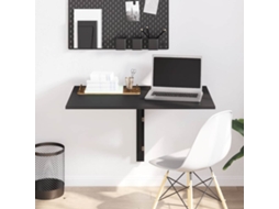 Vidaxl Mesa De Parede Dobrável 100x60x56 Cm Derivados De Madeira Preto