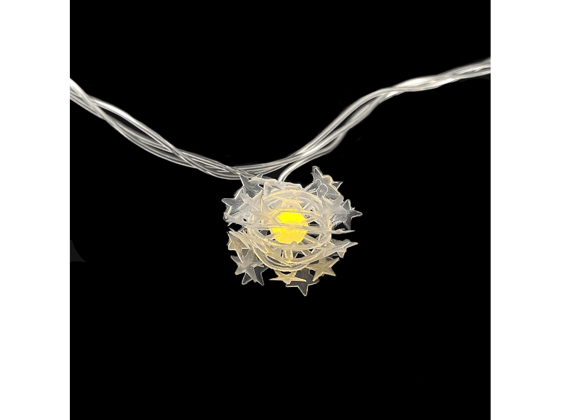 Cordão De Luzes Led, 3 M, Acabamento Branco, Para Decoração De Casa, Festas, Jardim E Eventos, Formato Prático