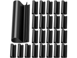 Conjunto de 24 fixadores compactos em formato de U, fixadores rígidos de plástico, para piscinas e áreas externas.