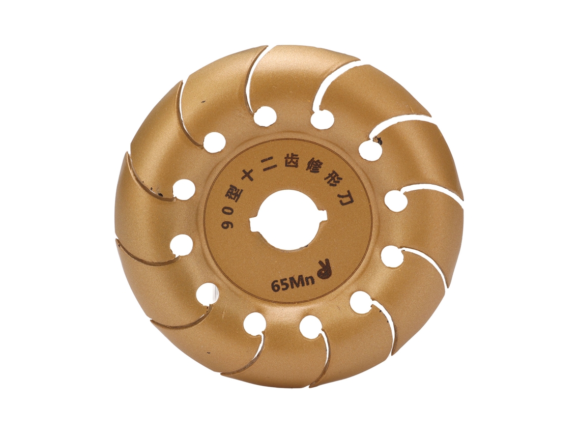Disco De Esmerilhadeira Angular 90mm 12 Dentes Para Carving E Polimento Em Madeira - Marcenaria