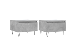 Conjunto de 2 Mesas de Centro Cinza Cimento MAISON EXCLUSIVE 50x46x35 cm