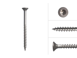 Parafusos para Aglomerado Aço Inoxidável A2 4 X 50 Mm Torx 20 200 Peças WOVAR