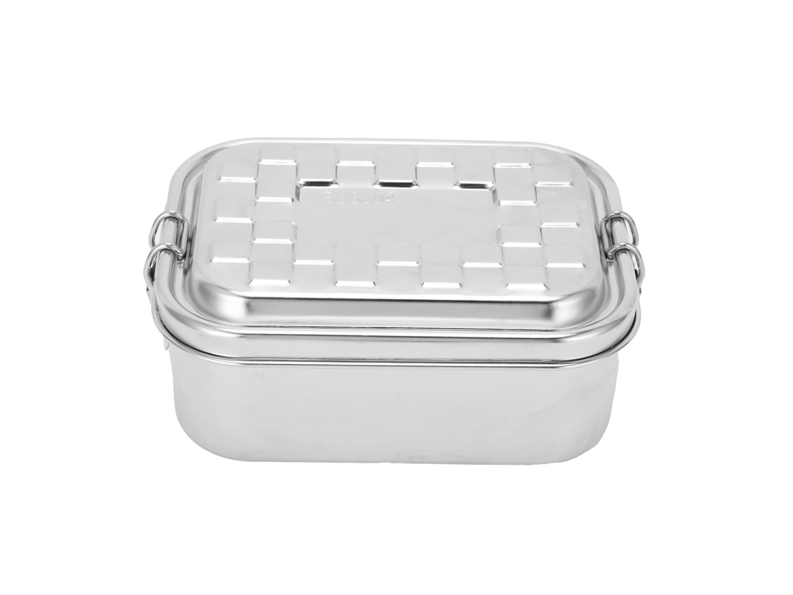 Caja De Almuerzo De Acero Inoxidable Portátil De Una Capa Aislada Para Picnic Barbacoa Comedor Estudiante
